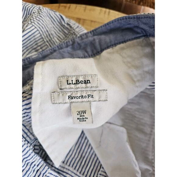 L.L Bean Favorite Fit Women Seersucker Patchwork Bermuda Shorts Size 20W - Picture 4 of 8